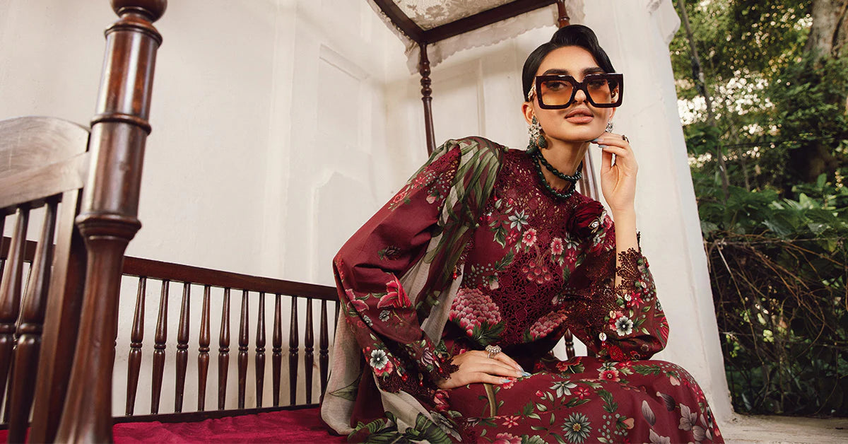 MARIA B. - M. Prints 3 Piece Unstitched Embroidered Cambric Suit | MPT-2709-A