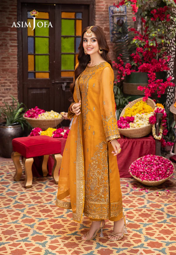 ASIM JOFA AJEM-12 EMBROIDERED ORGANZA 3 PCS