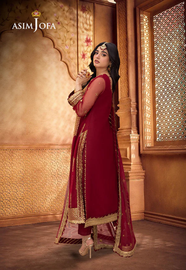 ASIM JOFA AJEM-10 EMBROIDERED NET 3 PCS