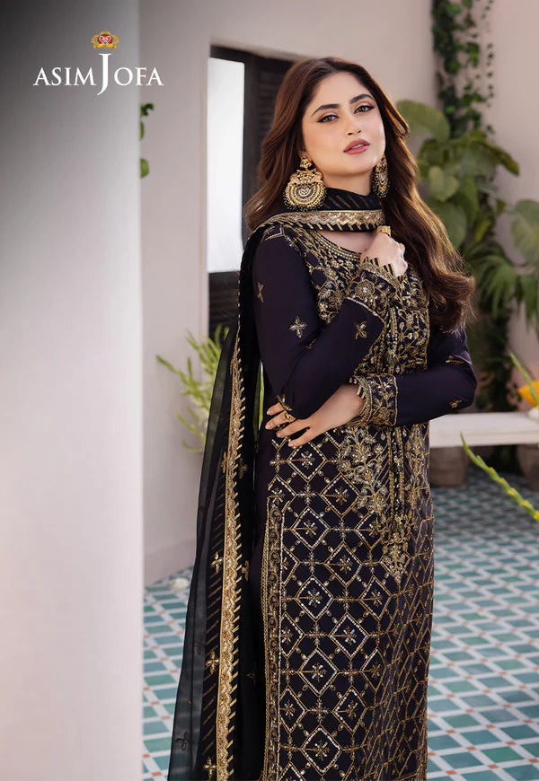 ASIM JOFA AJCF-04 EMBROIDERED BOSKI SILK 3 PCS