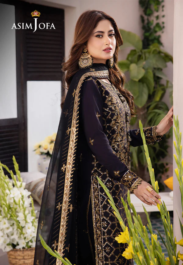 ASIM JOFA AJCF-04 EMBROIDERED BOSKI SILK 3 PCS