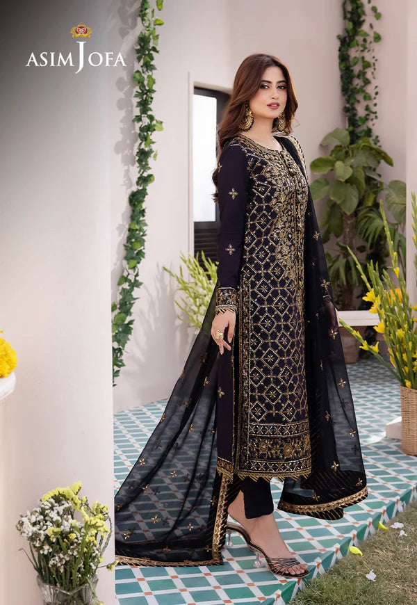ASIM JOFA AJCF-04 EMBROIDERED BOSKI SILK 3 PCS
