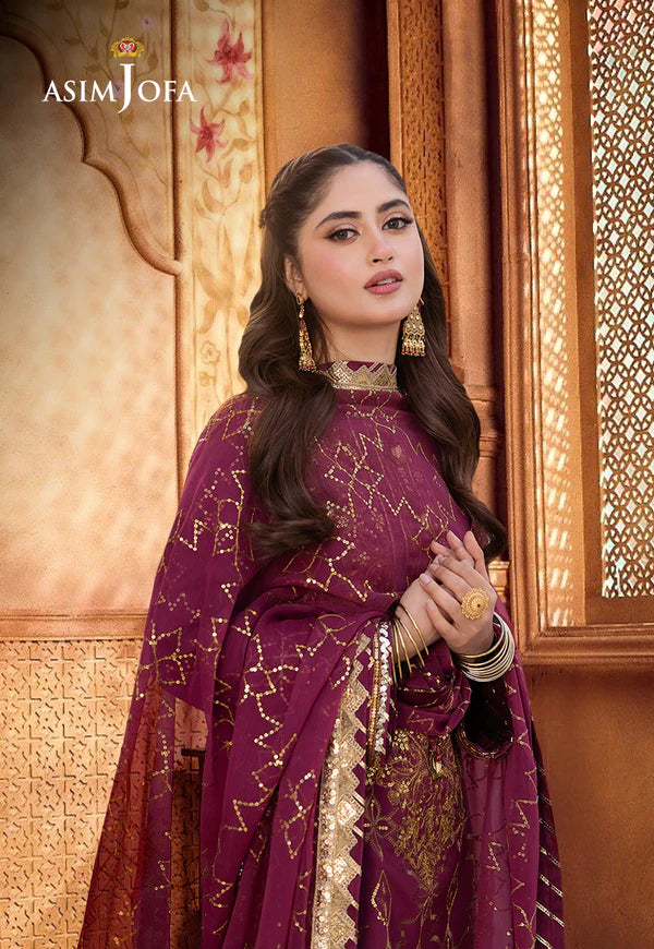 ASIM JOFA AJCF-05 EMBROIDERED BOSKI SILK 3 PCS