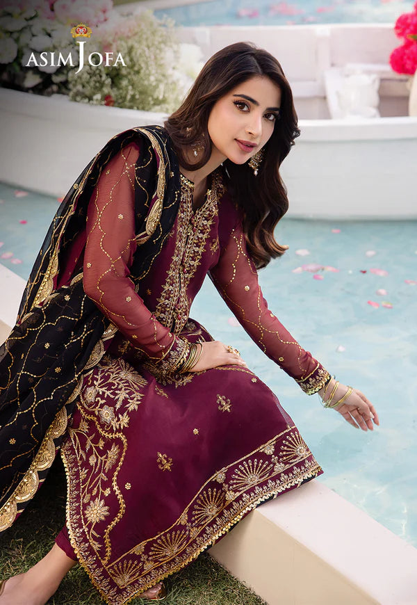ASIM JOFA AJCF-18 EMBROIDERED CHIFFON 3 PCS