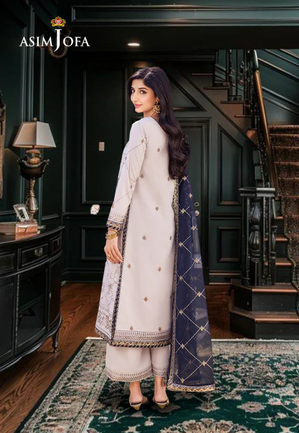 ASIM JOFA AJCF-13 EMBROIDERED BOSKI SILK 3 PCS