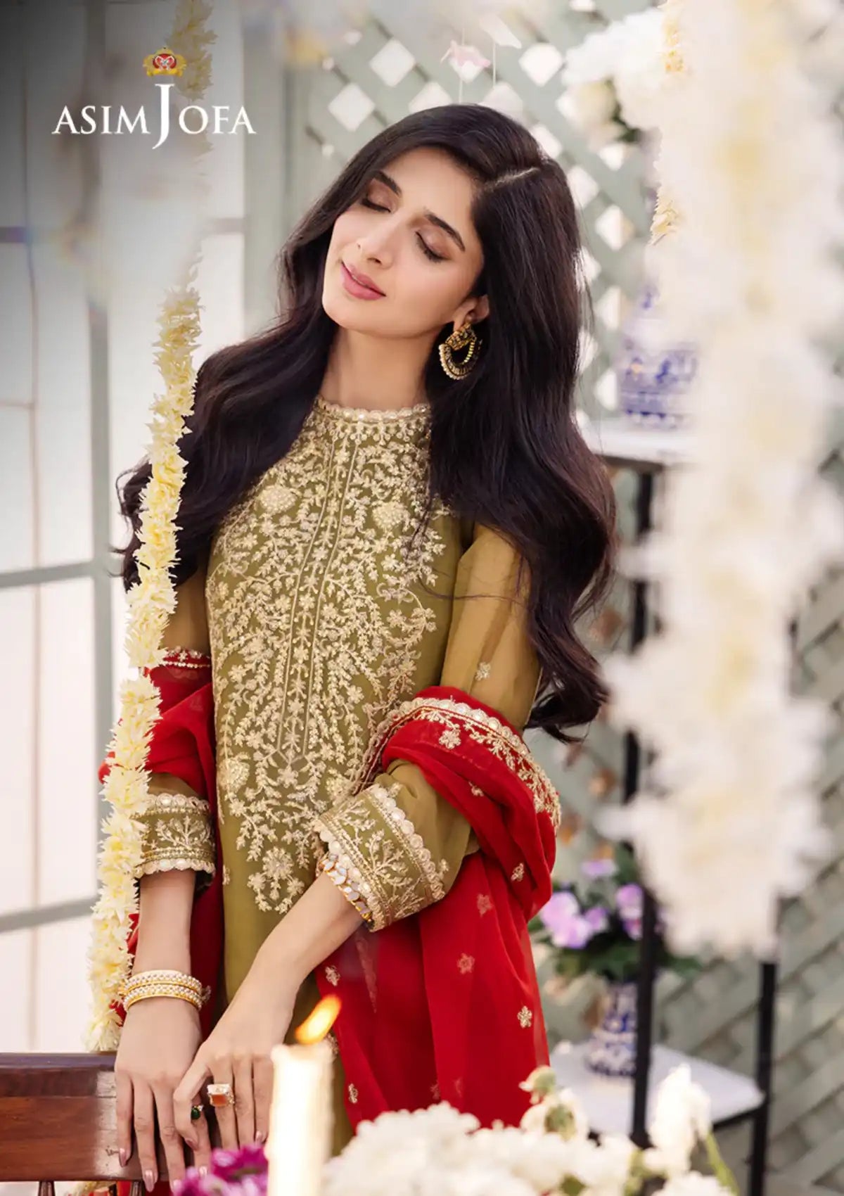 ASIM JOFA AJCF-26 EMBROIDERED CHIFFON 3 PCS