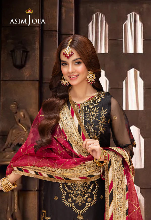 ASIM JOFA AJEM-14 EMBROIDERED ORGANZA 3 PCS