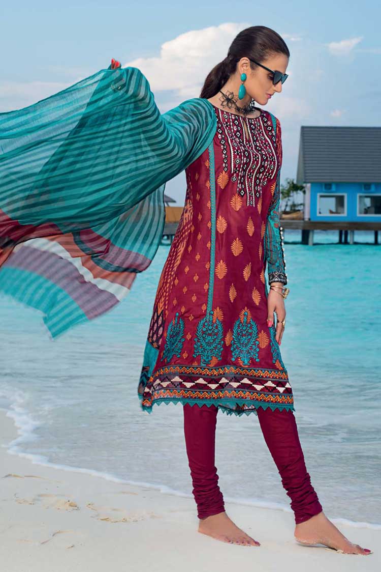 Zainab Chottani - 6A Rustic Bloom Luxury Lawn Chikankari