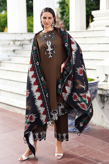 CHARIZMA Aniq Vol-01 2025 Fall Winter 3-PC Unstitched Embroidered Linen Collection ANW6-02