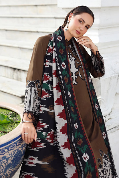 CHARIZMA Aniq Vol-01 2025 Fall Winter 3-PC Unstitched Embroidered Linen Collection ANW6-02