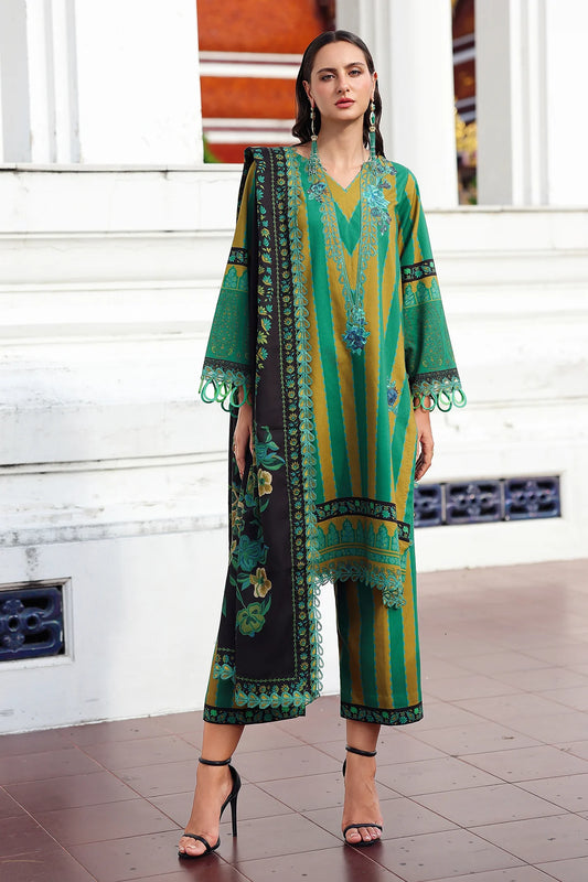 CHARIZMA Aniq Vol-01 2025 Fall Winter 3-PC Unstitched Embroidered Linen Collection ANW6-03