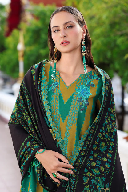 CHARIZMA Aniq Vol-01 2025 Fall Winter 3-PC Unstitched Embroidered Linen Collection ANW6-03