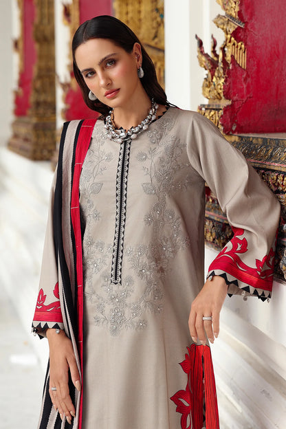 CHARIZMA Aniq Vol-01 2025 Fall Winter 3-PC Unstitched Embroidered Linen Collection ANW6-08
