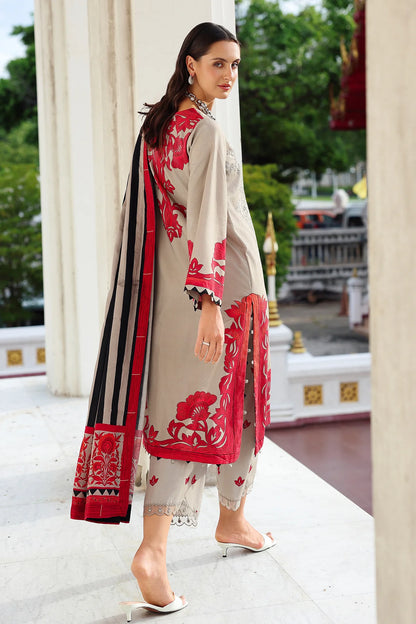 CHARIZMA Aniq Vol-01 2025 Fall Winter 3-PC Unstitched Embroidered Linen Collection ANW6-08