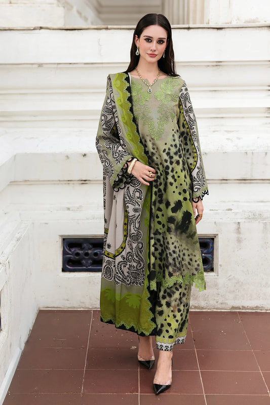 CHARIZMA Combination 3-PC Unstitched Embroidered Linen Collection CCW6-10