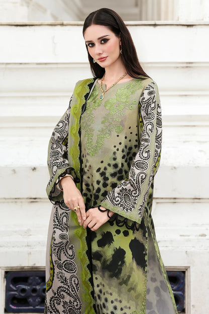 CHARIZMA Combination 3-PC Unstitched Embroidered Linen Collection CCW6-10
