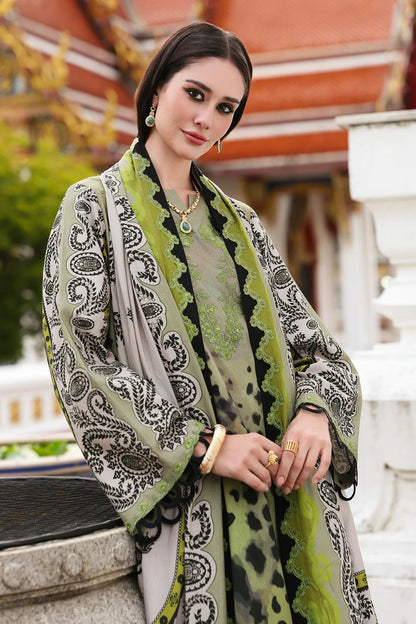 CHARIZMA Combination 3-PC Unstitched Embroidered Linen Collection CCW6-10