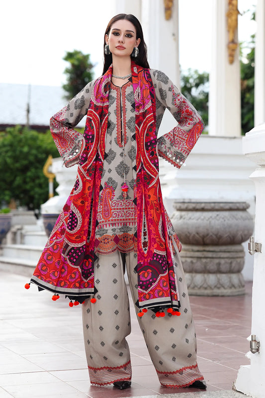 CHARIZMA Aniq Vol-01 2025 Fall Winter 3-PC Unstitched Embroidered Linen Collection ANW6-01