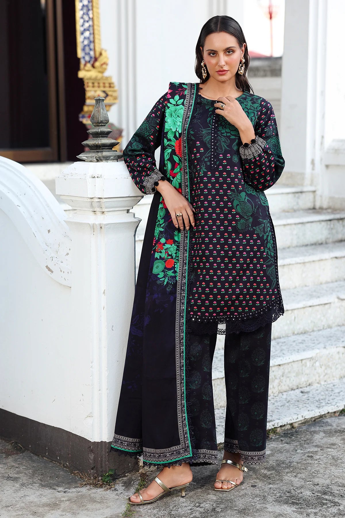 CHARIZMA Aniq Vol-01 2025 Fall Winter 3-PC Unstitched Embroidered Linen Collection ANW6-07