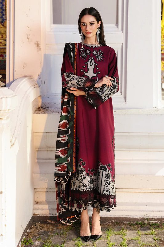 CHARIZMA Combination 3-PC Unstitched Embroidered Linen Collection CCW6-05