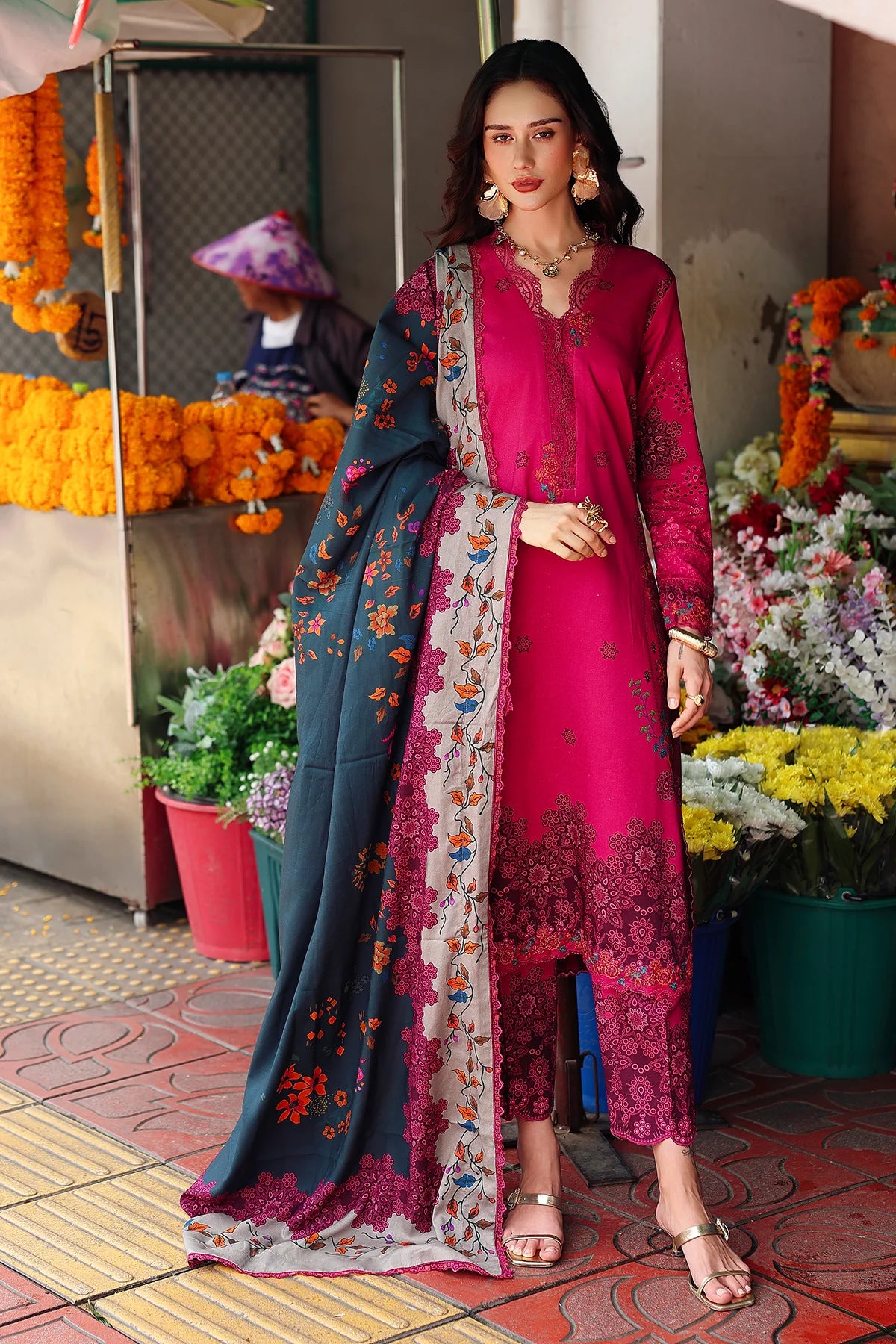 CHARIZMA Aniq Vol-01 2025 Fall Winter 3-PC Unstitched Embroidered Linen Collection ANW6-06