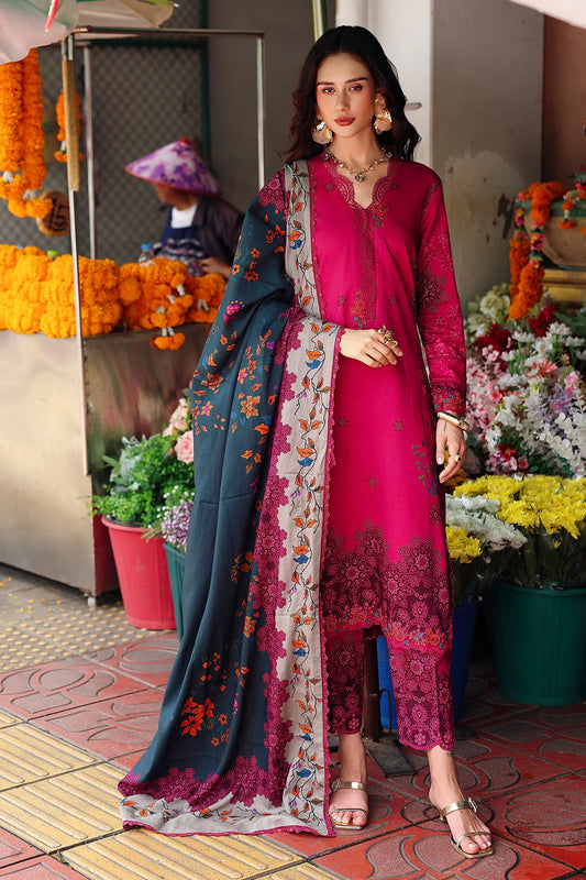 CHARIZMA Aniq Vol-01 2025 Fall Winter 3-PC Unstitched Embroidered Linen Collection ANW6-06