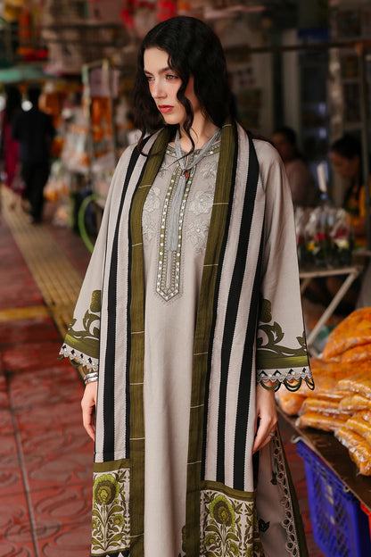 CHARIZMA Combination 3-PC Unstitched Embroidered Linen Collection CCW6-03