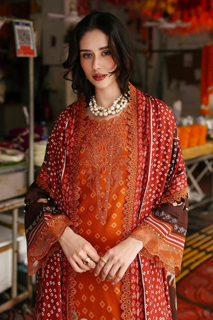 CHARIZMA Combination 3-PC Unstitched Embroidered Linen Collection CCW6-04