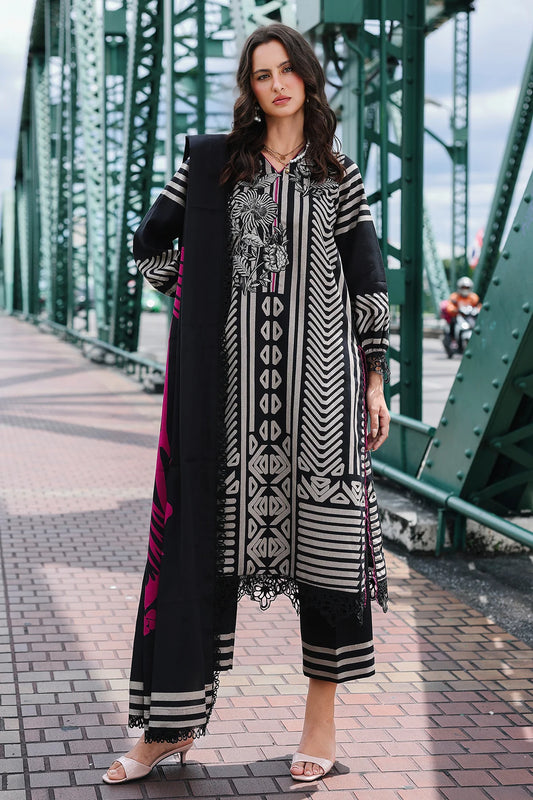 CHARIZMA Combination 3-PC Unstitched Embroidered Linen Collection CCW6-01