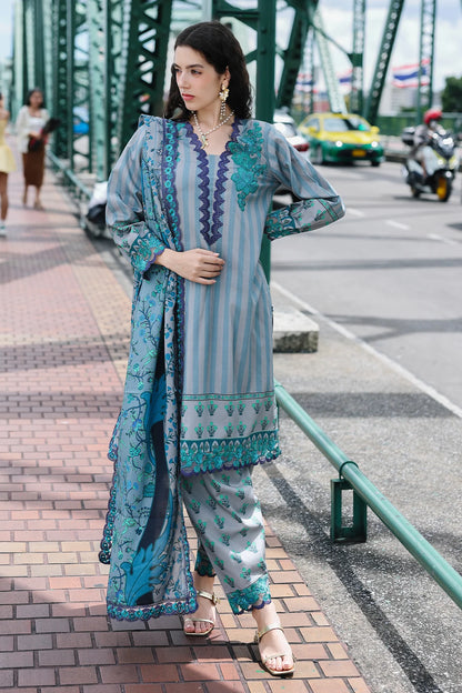 CHARIZMA Combination 3-PC Unstitched Embroidered Linen Collection CCW6-06