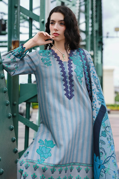 CHARIZMA Combination 3-PC Unstitched Embroidered Linen Collection CCW6-06