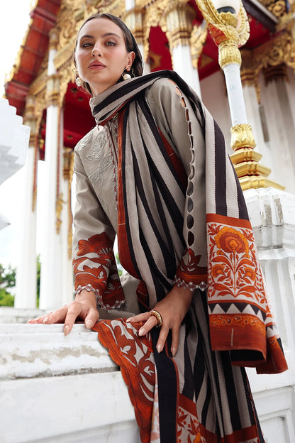 CHARIZMA Aniq Vol-01 2025 Fall Winter 3-PC Unstitched Embroidered Linen Collection ANW6-05
