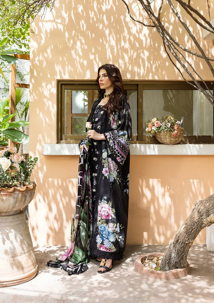 ELAF PRINTS CHIFFON ECD-4A MIDNIGHT BLOOM