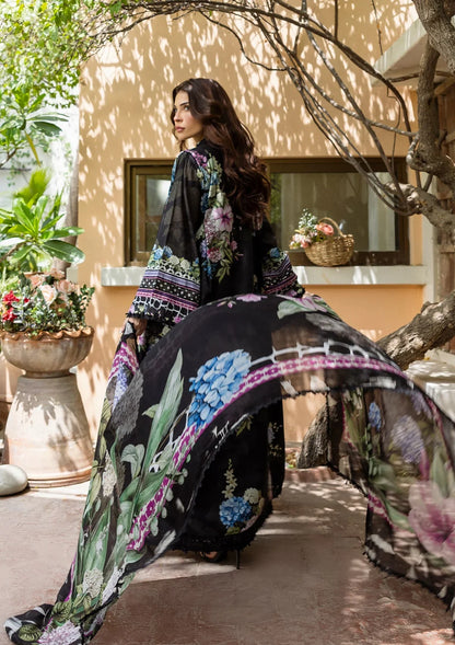 ELAF PRINTS CHIFFON ECD-4A MIDNIGHT BLOOM