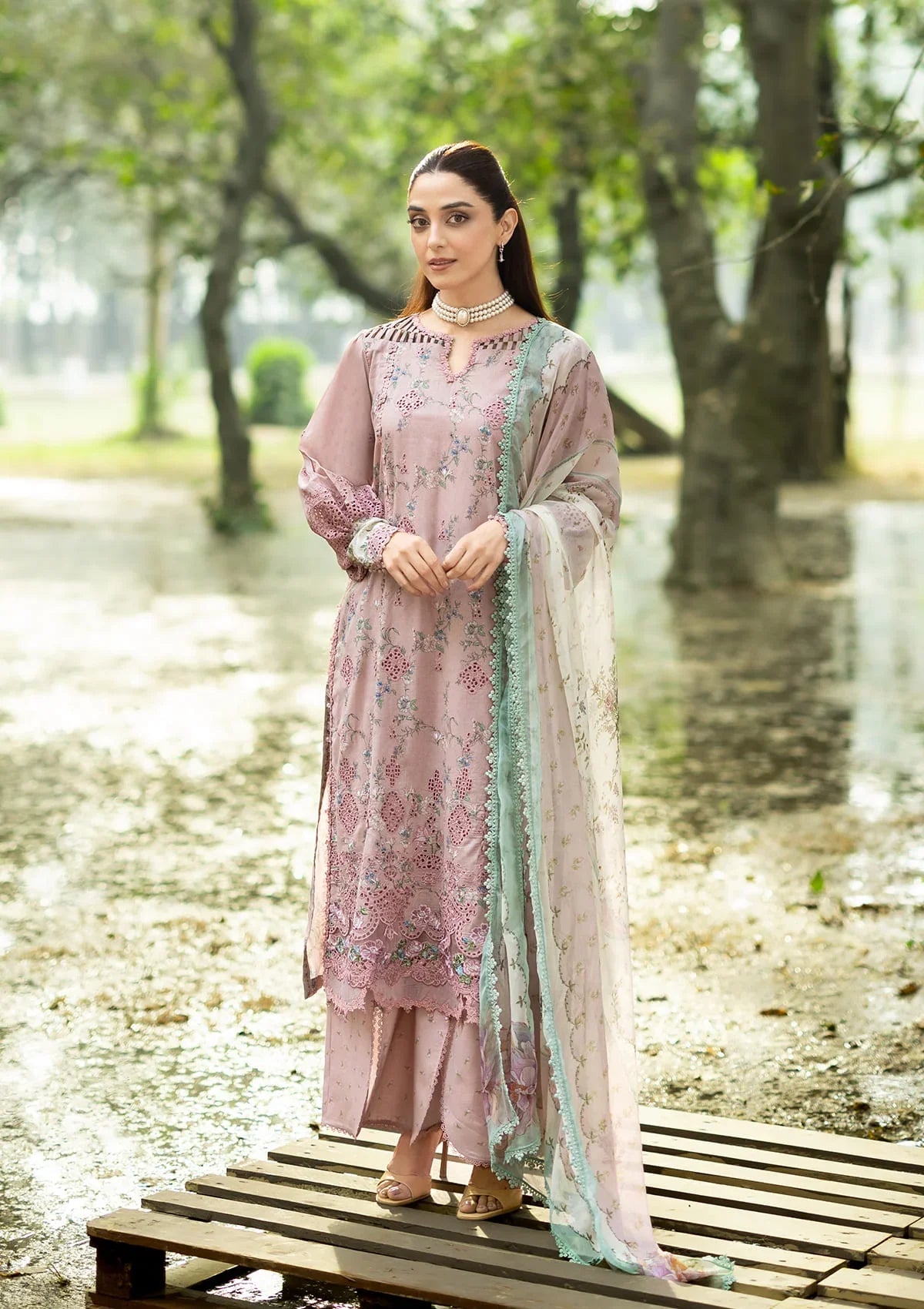 ELAF PREMIUM ChikanKari Prints ERC-8A SAHAA