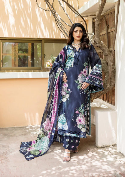 ELAF PRINTS CHIFFON ECD-4B TWILIGHT GARDEN
