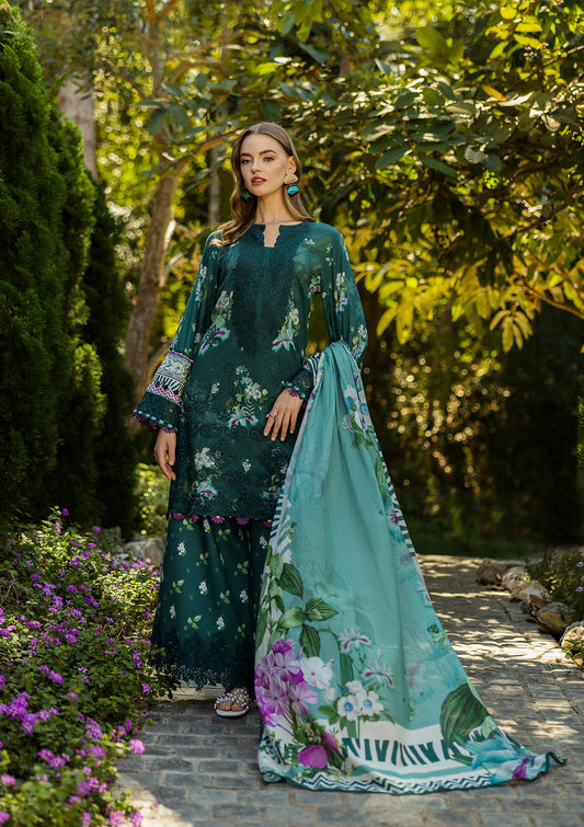 ELAF Print Chikankari ELK-07B JADE EMBRACE