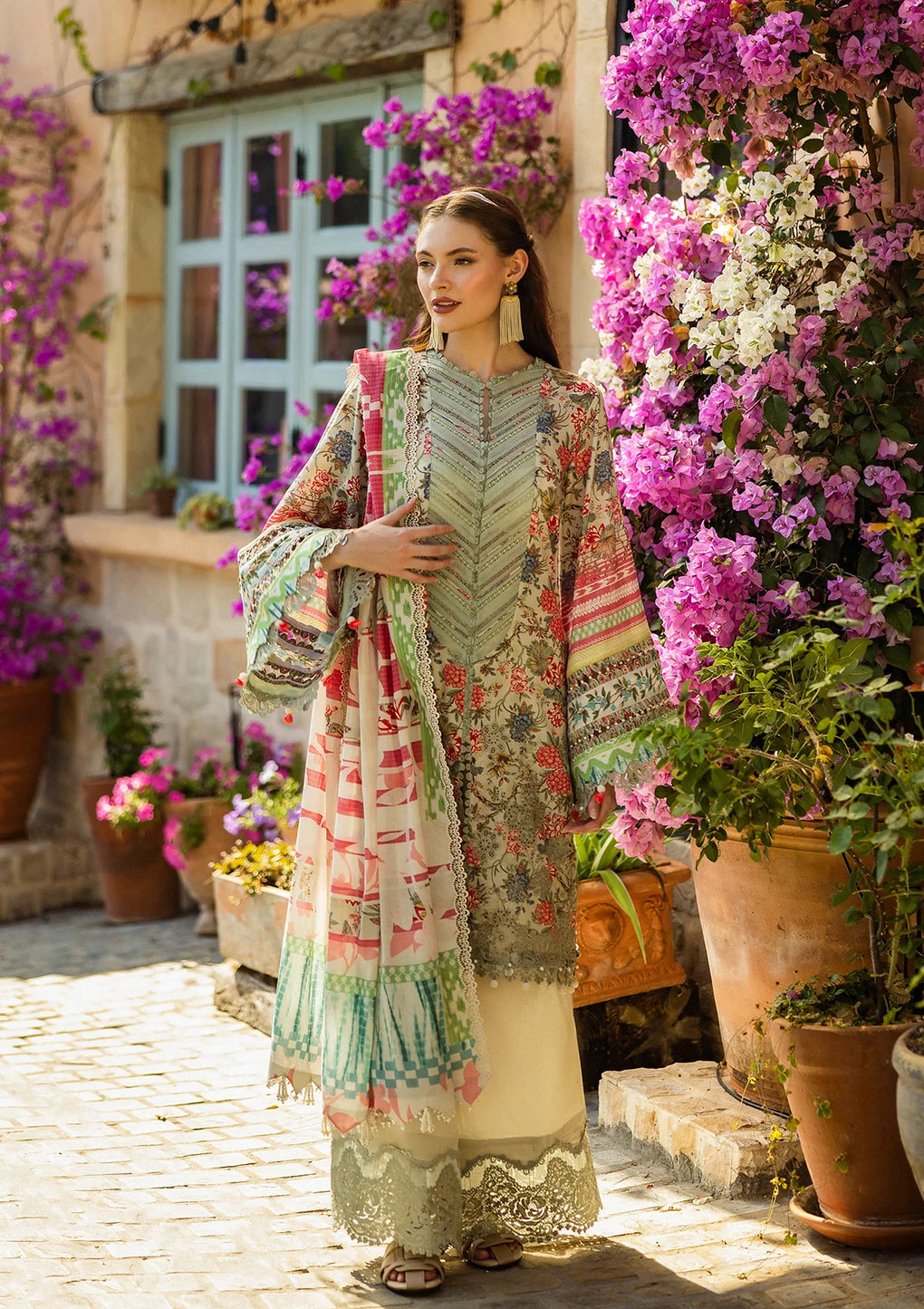 ELAF Print Chikankari ELK-01B GIARDINO