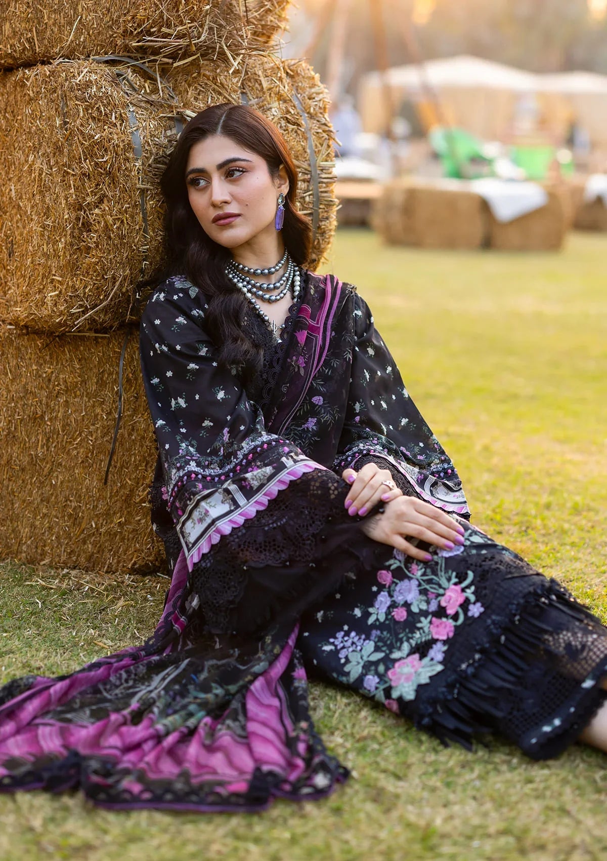 ELAF ERC-7A ARZO Print ChikanKari