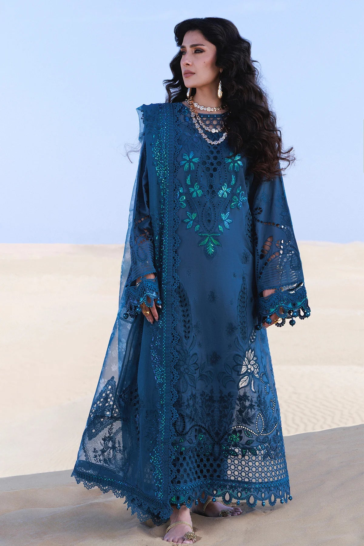 Nureh NE-229 Aman Unstitched Luxury Lawn