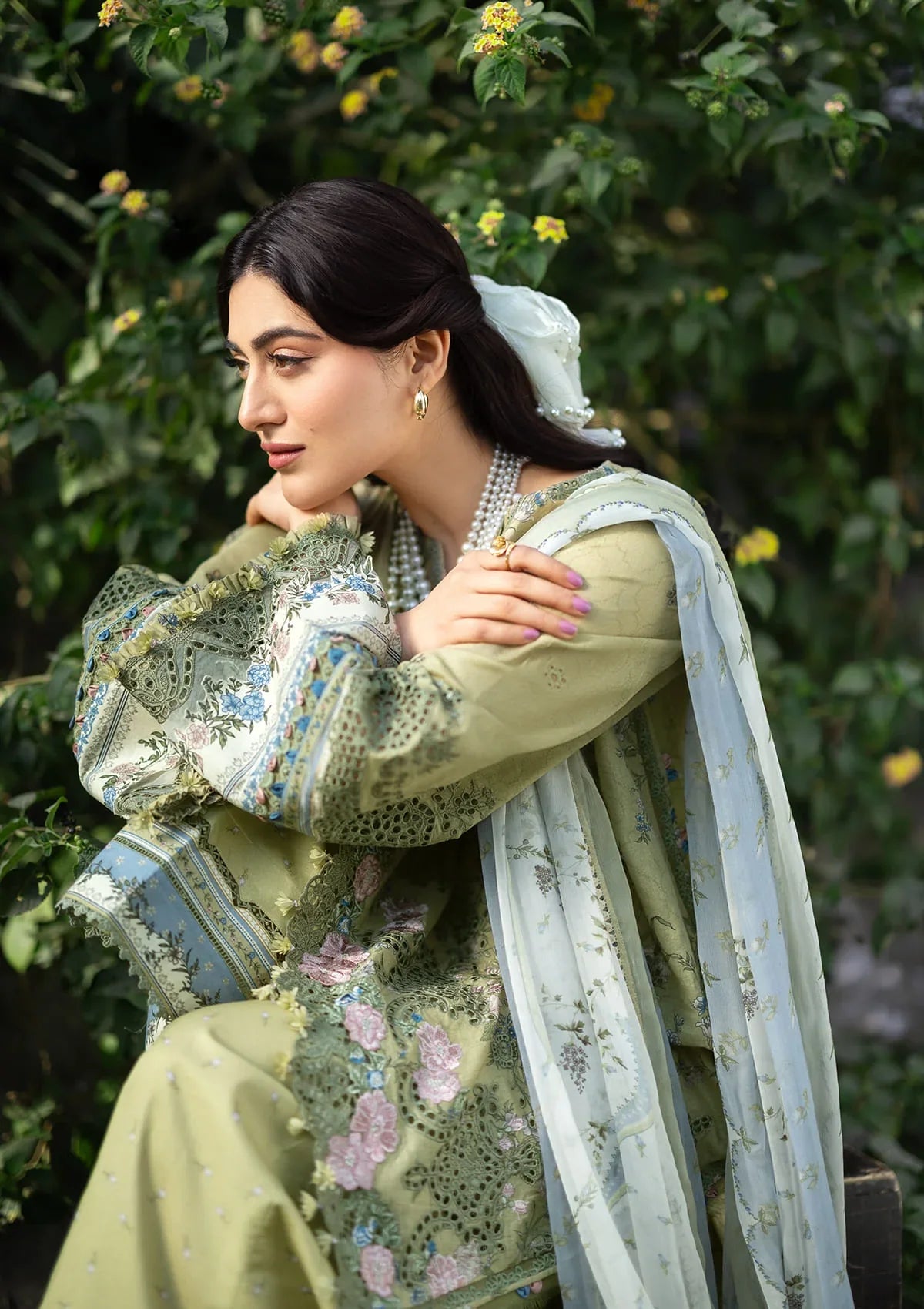 ELAF ERC-8B MENAH Print Chikankari