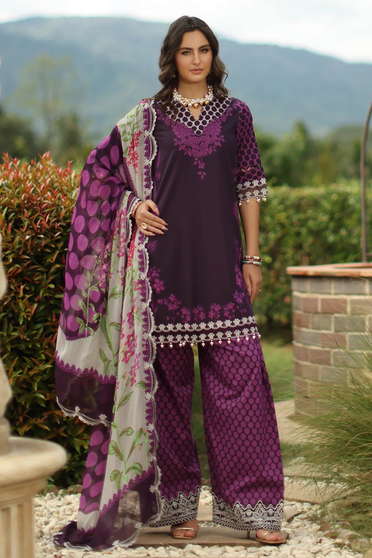 CHARIZMA Combination Unstitched Embroidered Lawn Collection CC6-05