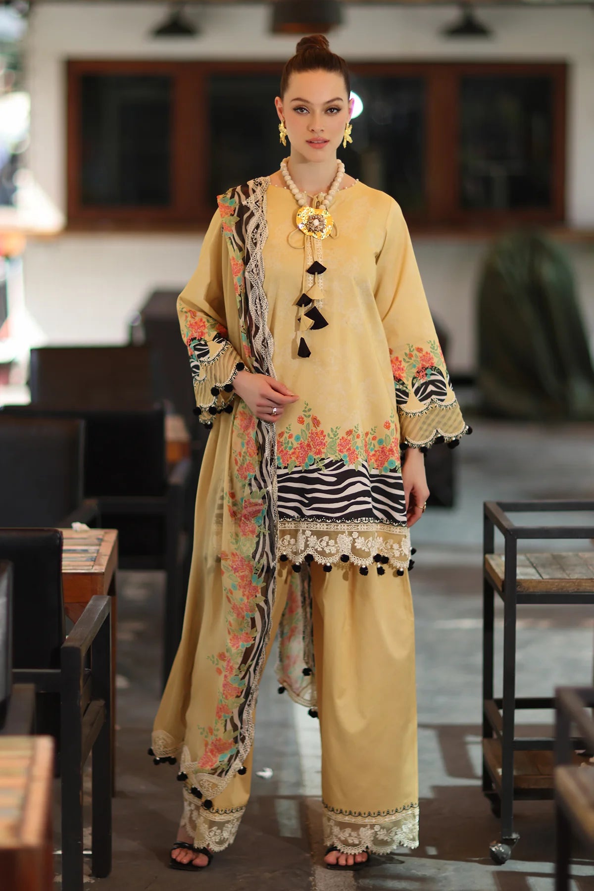 CHARIZMA Combination Unstitched Embroidered Lawn Collection CC6-06