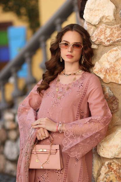 NOOR By Saadia Asad Luxe Chikankari D8-B Petal Pink