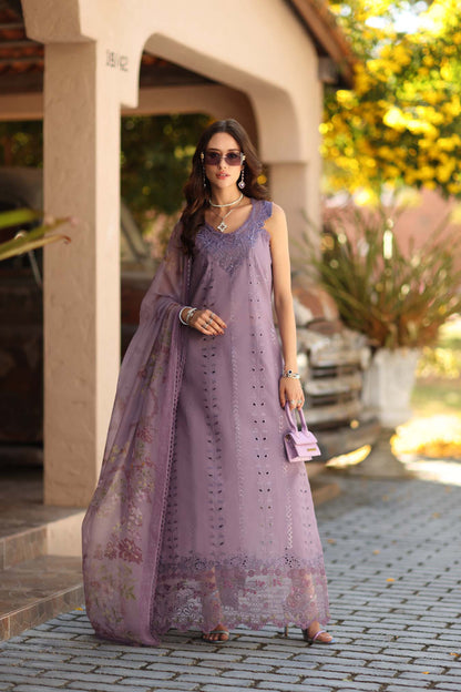 NOOR By Saadia Asad Luxe Chikankari D4-A French Violet
