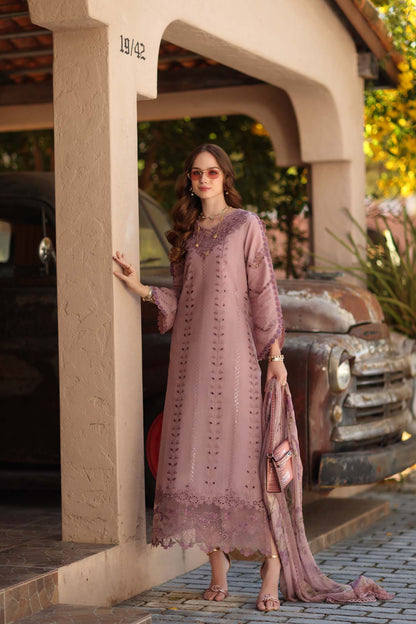 NOOR By Saadia Asad Luxe Chikankari D4-B Dusky Rose