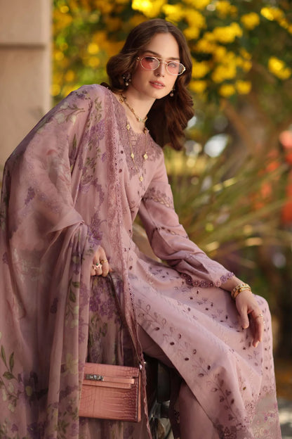 NOOR By Saadia Asad Luxe Chikankari D4-B Dusky Rose