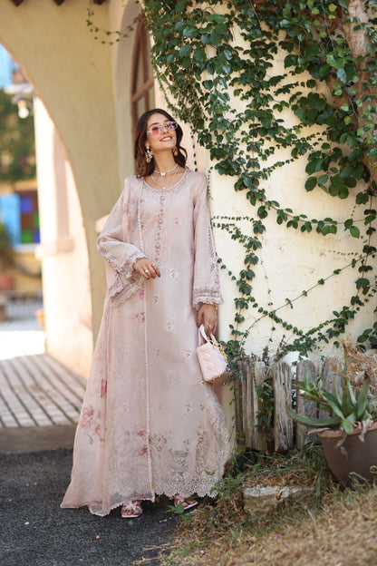 NOOR By Saadia Asad Luxe Chikankari D7-A Soft Rose Mink
