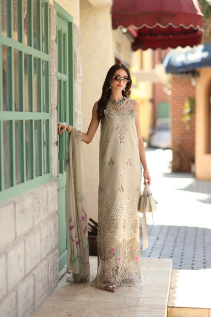 NOOR By Saad Asadia Luxe Chikankari D6-A Soft Grey