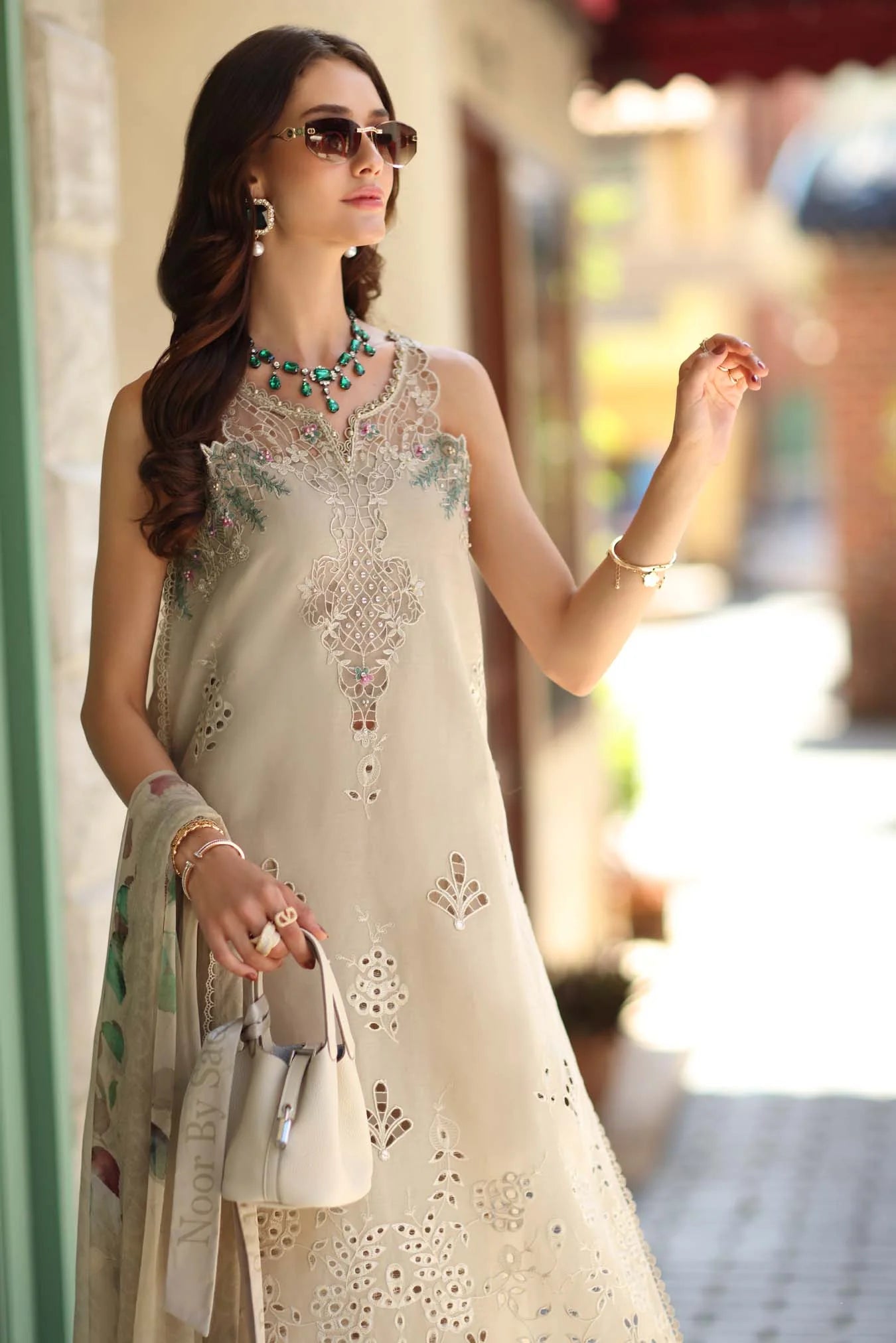 NOOR By Saad Asadia Luxe Chikankari D6-A Soft Grey